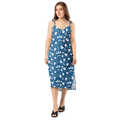 Flowers Midi Dress - Seamless White Tie-Strap - DipaliZ