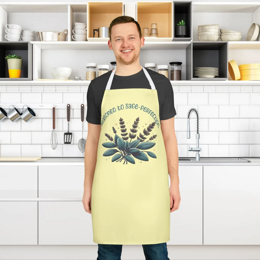 Sage-Perfect Chef Apron - Tie-Back Closure Design - DipaliZ