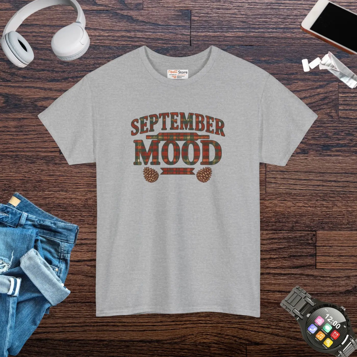 September Mood Tee - Cozy Fall All-Day Comfort - DipaliZ