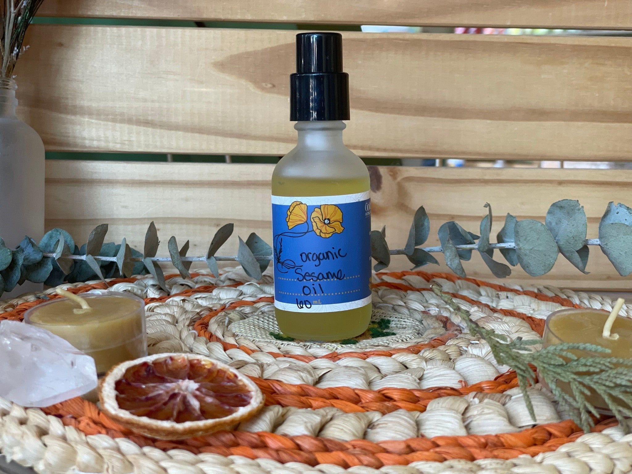 Sesame Oil, Unrefined, Organic 2oz bottle