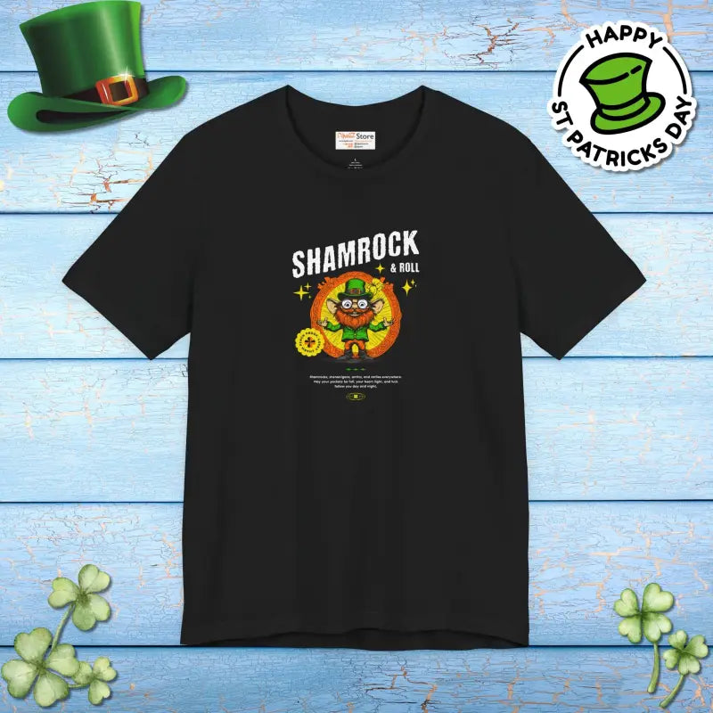 Shamrock and Roll Patricks Day Tee - Unisex Jersey - DipaliZ