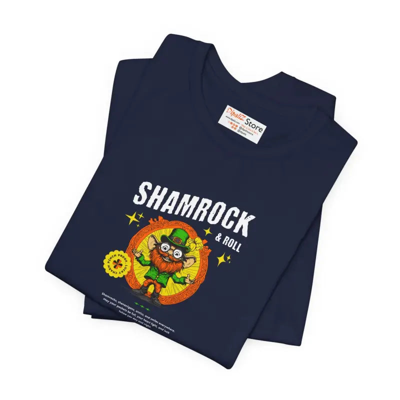 Shamrock and Roll Patricks Day Tee - Unisex Jersey - DipaliZ