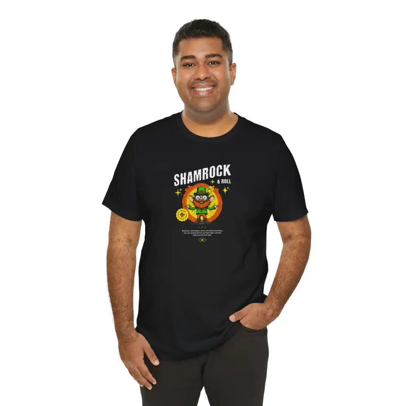 Shamrock and Roll Patricks Day Tee - Unisex Jersey - DipaliZ