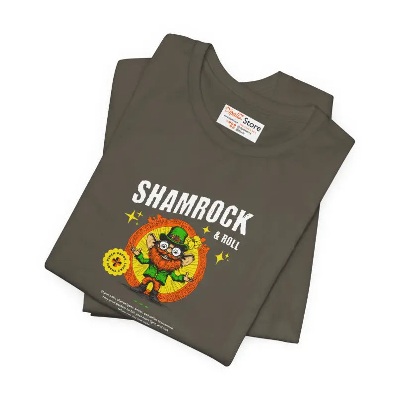 Shamrock and Roll Patricks Day Tee - Unisex Jersey - DipaliZ