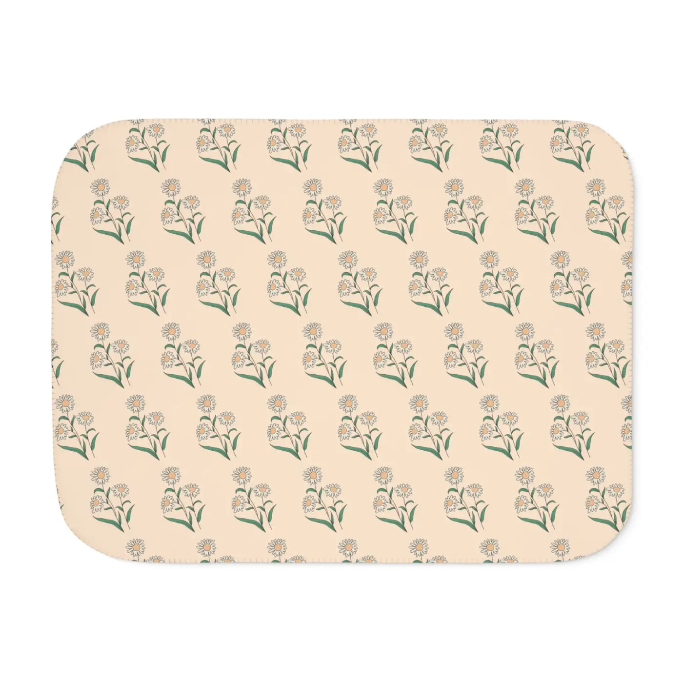 Sherpa Blanket - Daisy Flowers in Two Colors - DipaliZ