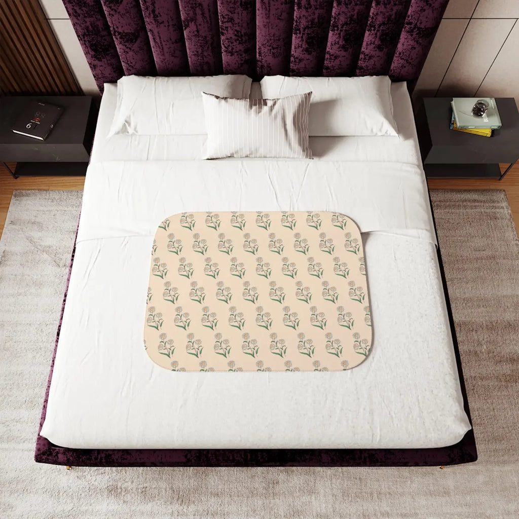Sherpa Blanket - Daisy Flowers in Two Colors - DipaliZ