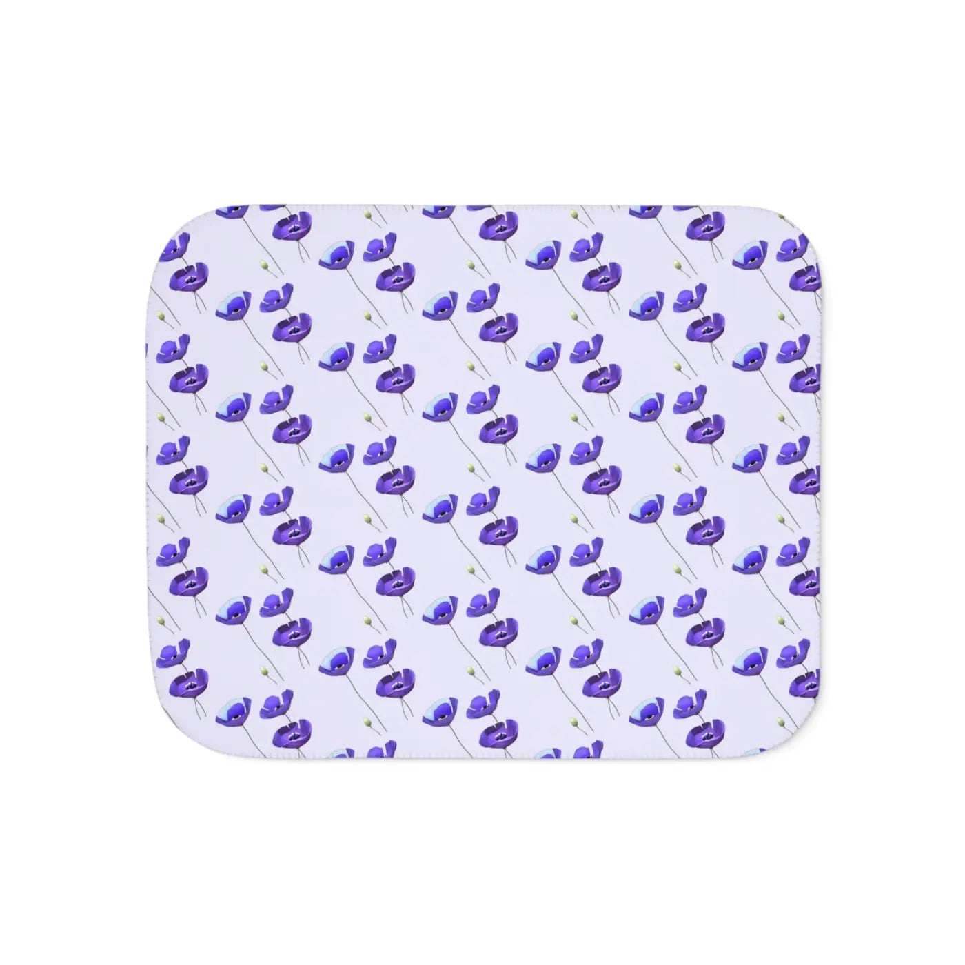 Purple Flower Sherpa Blanket - Cozy Chic Comfort - DipaliZ