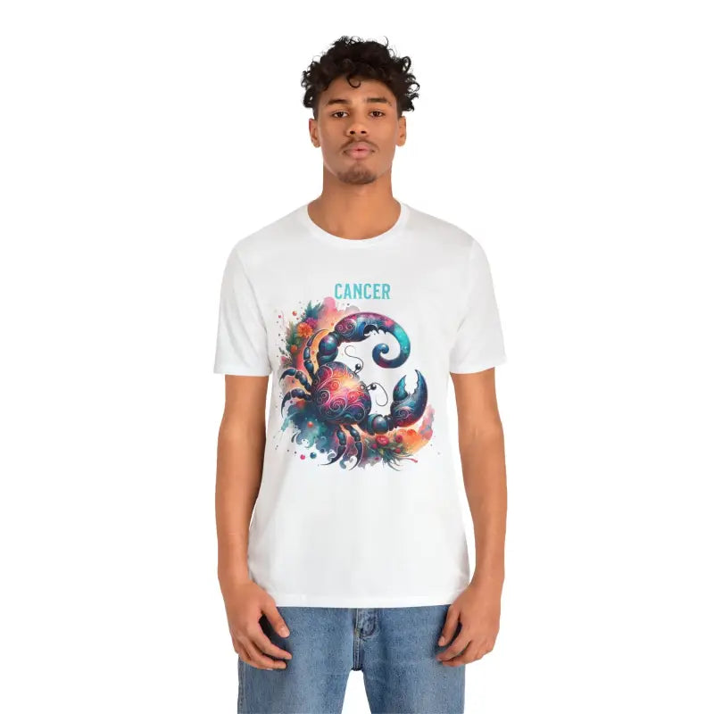 Cancer Zodiac Sign Tee - Celestial Crab Design - DipaliZ