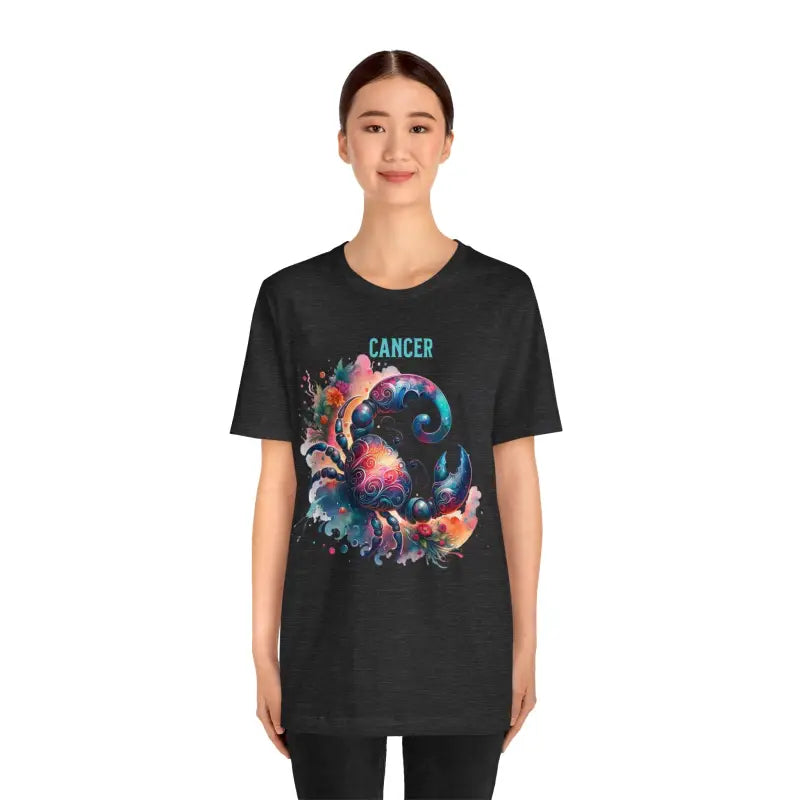Cancer Zodiac Sign Tee - Celestial Crab Design - DipaliZ