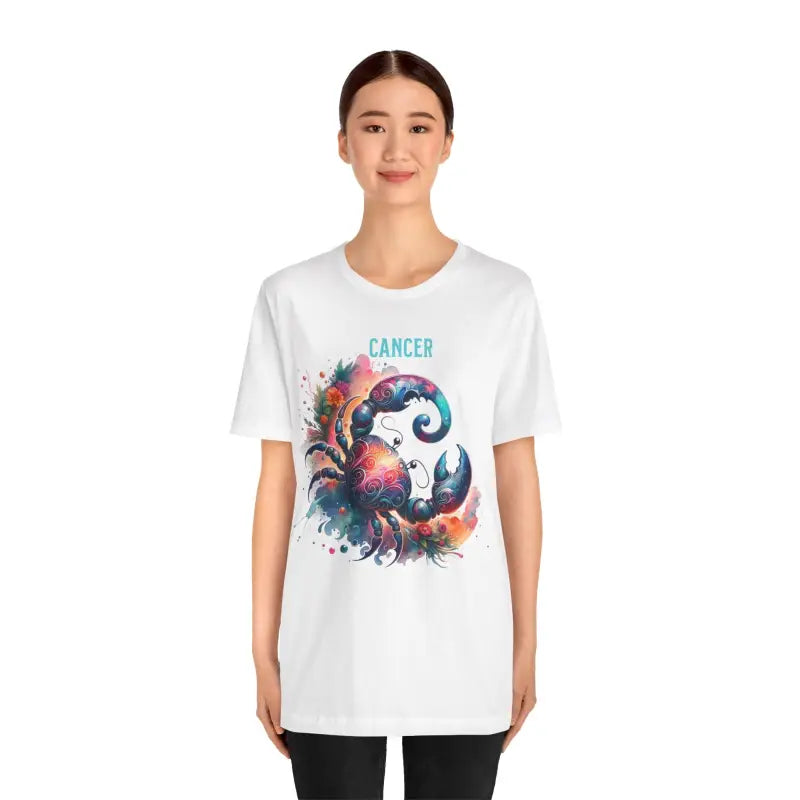Cancer Zodiac Sign Tee - Celestial Crab Design - DipaliZ