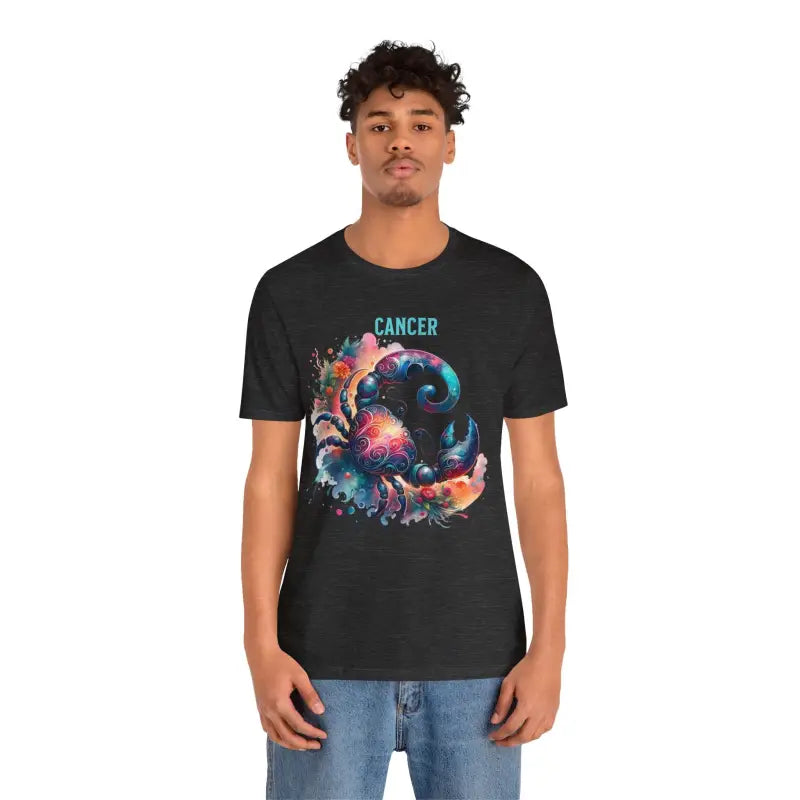 Cancer Zodiac Sign Tee - Celestial Crab Design - DipaliZ