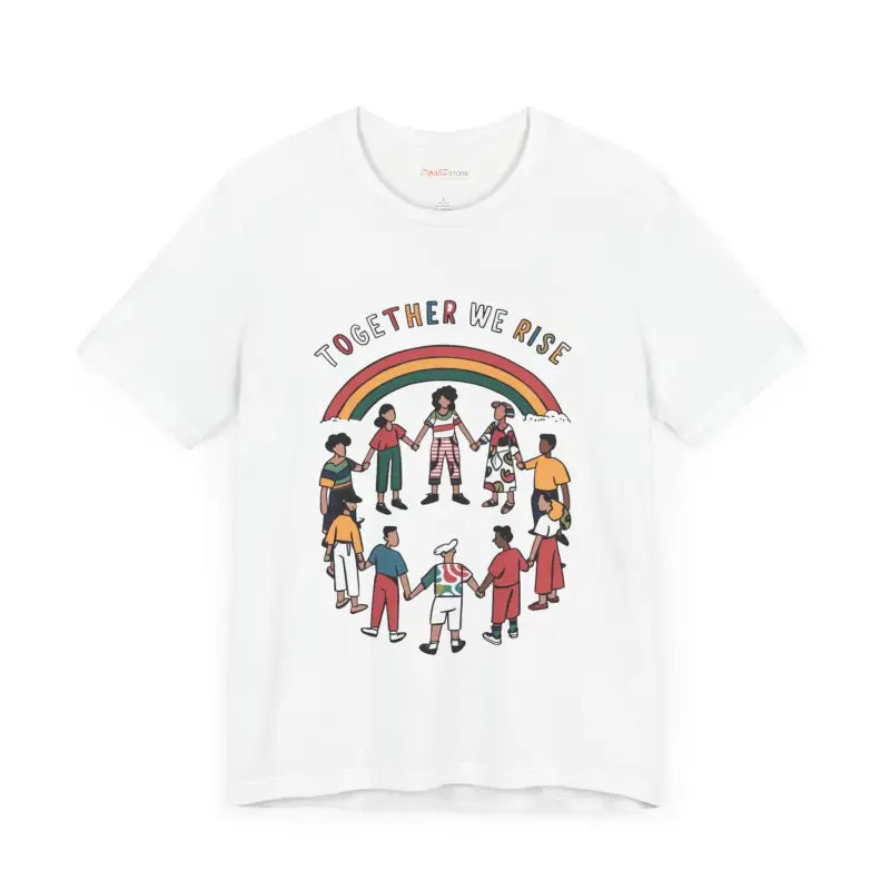 Unisex Jersey Tee - Shine Bright Ribbed Knit Collar - DipaliZ