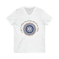 Golden Aura Unisex V-Neck Tee - Gayatri Mantra Design - DipaliZ