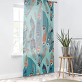 Blue Curtain - Fishes Swimming Aquatic Design - DipaliZ