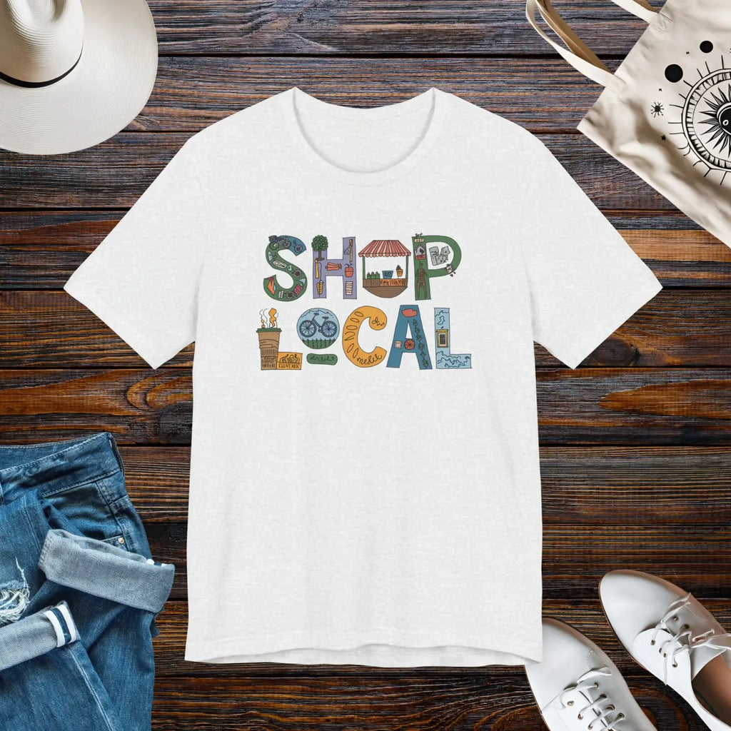 Shop Local Short Sleeve Tee - Effortless Style Crew Neckline - DipaliZ