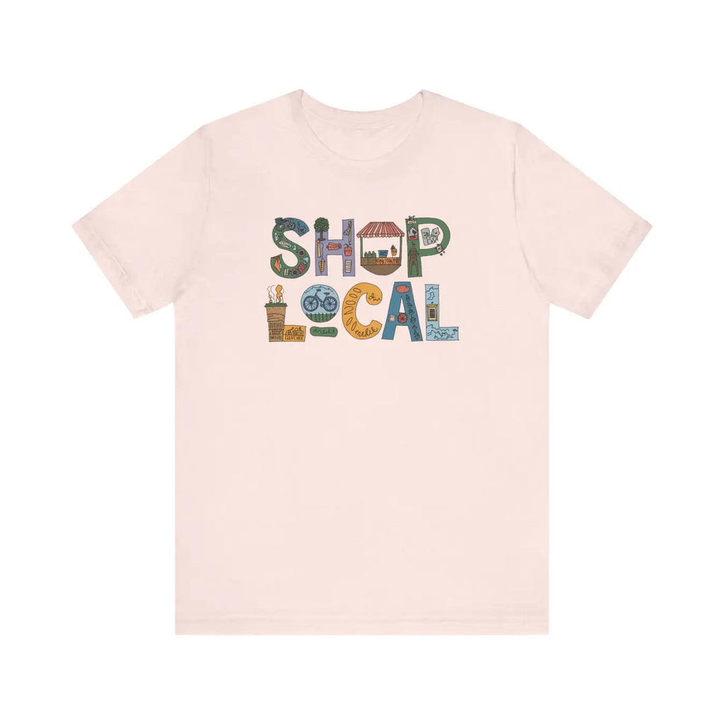 Shop Local Short Sleeve Tee - Effortless Style Crew Neckline - DipaliZ