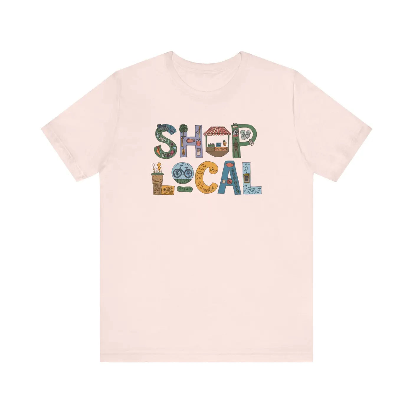 Shop Local Short Sleeve Tee - Effortless Style Crew Neckline - DipaliZ