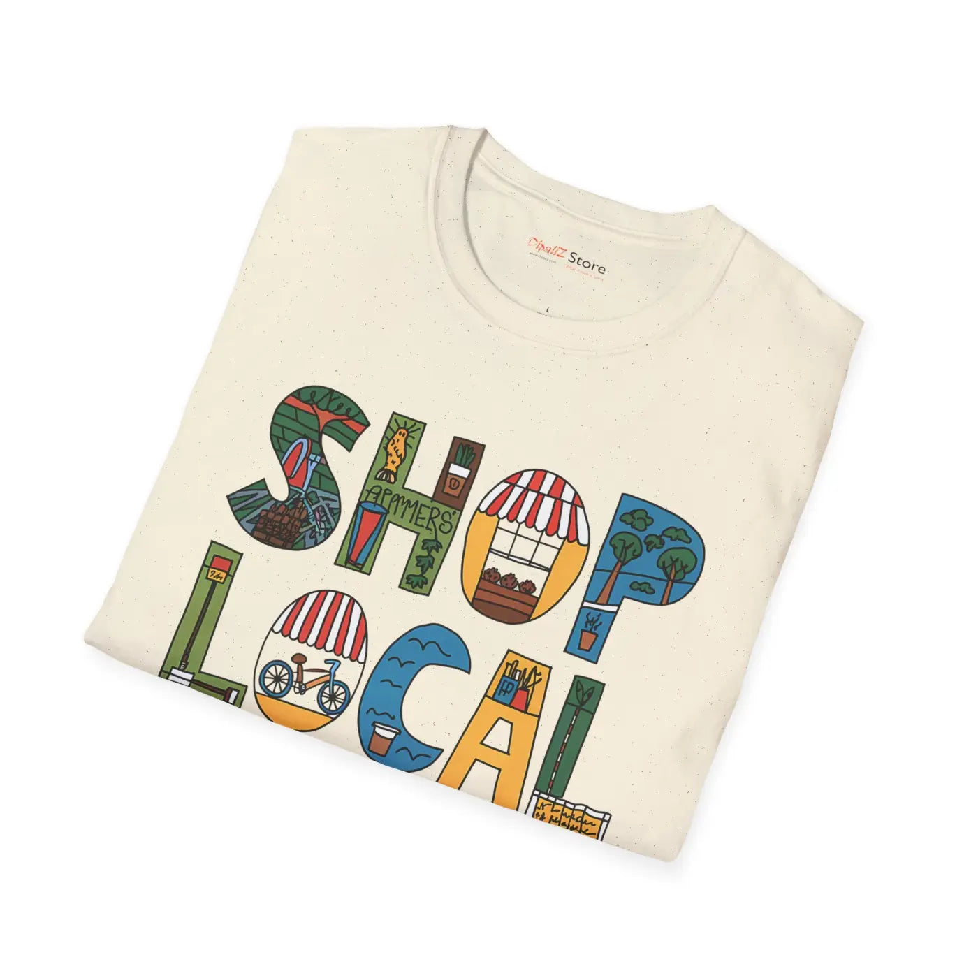 Unisex Softstyle Tee - Rock Local Vibes Everyday - DipaliZ