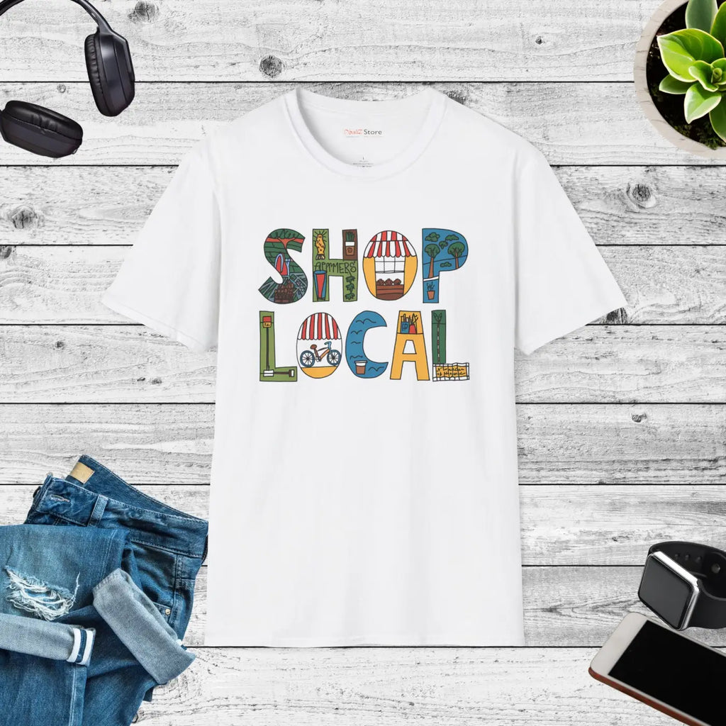 Unisex Softstyle Tee - Rock Local Vibes Everyday - DipaliZ