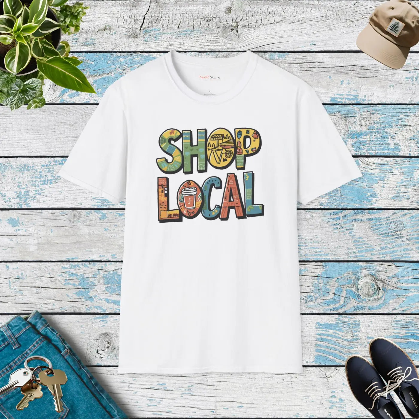 Shop Local Unisex Softstyle Tee - Fashion Game-Changer - DipaliZ
