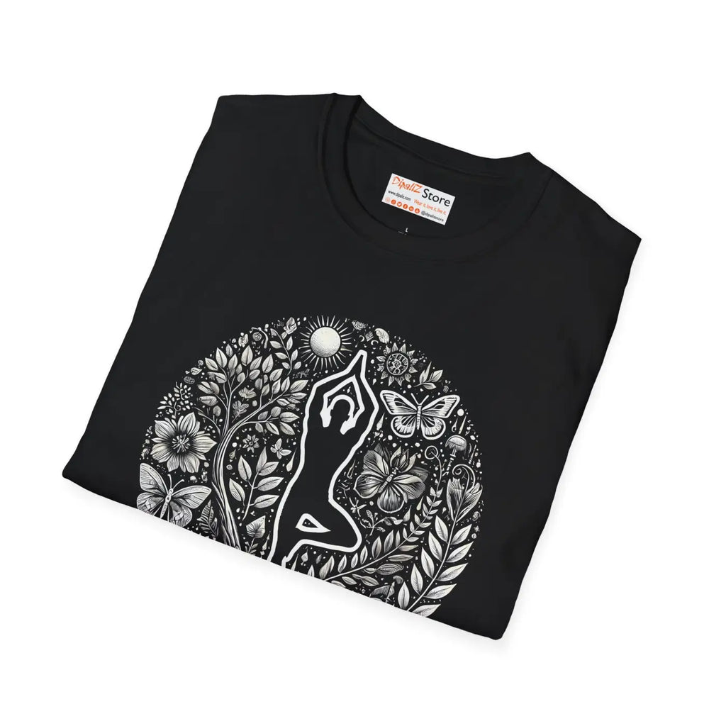 Yoga Pose Unisex Softstyle Tee - Zen Comfort Style - DipaliZ