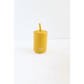 Mini Silicone Straw Cups for Kids in Mustard