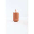 Mini Silicone Straw Cups for Kids in Toasted Nut
