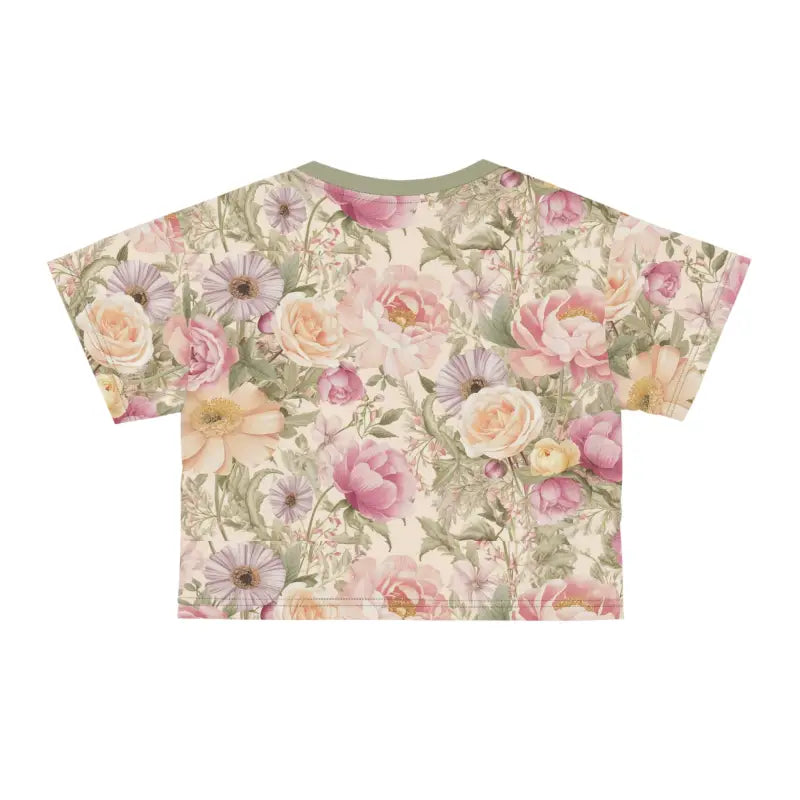 Luxurious Silky Floral Crop Tee - Ultimate Comfort Style - DipaliZ