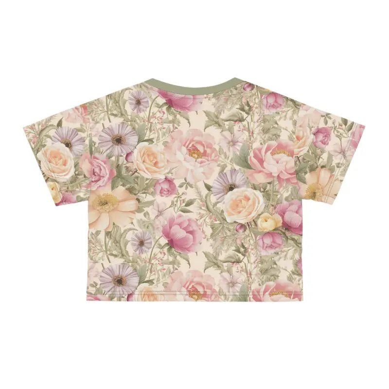 Luxurious Silky Floral Crop Tee - Ultimate Comfort Style - DipaliZ