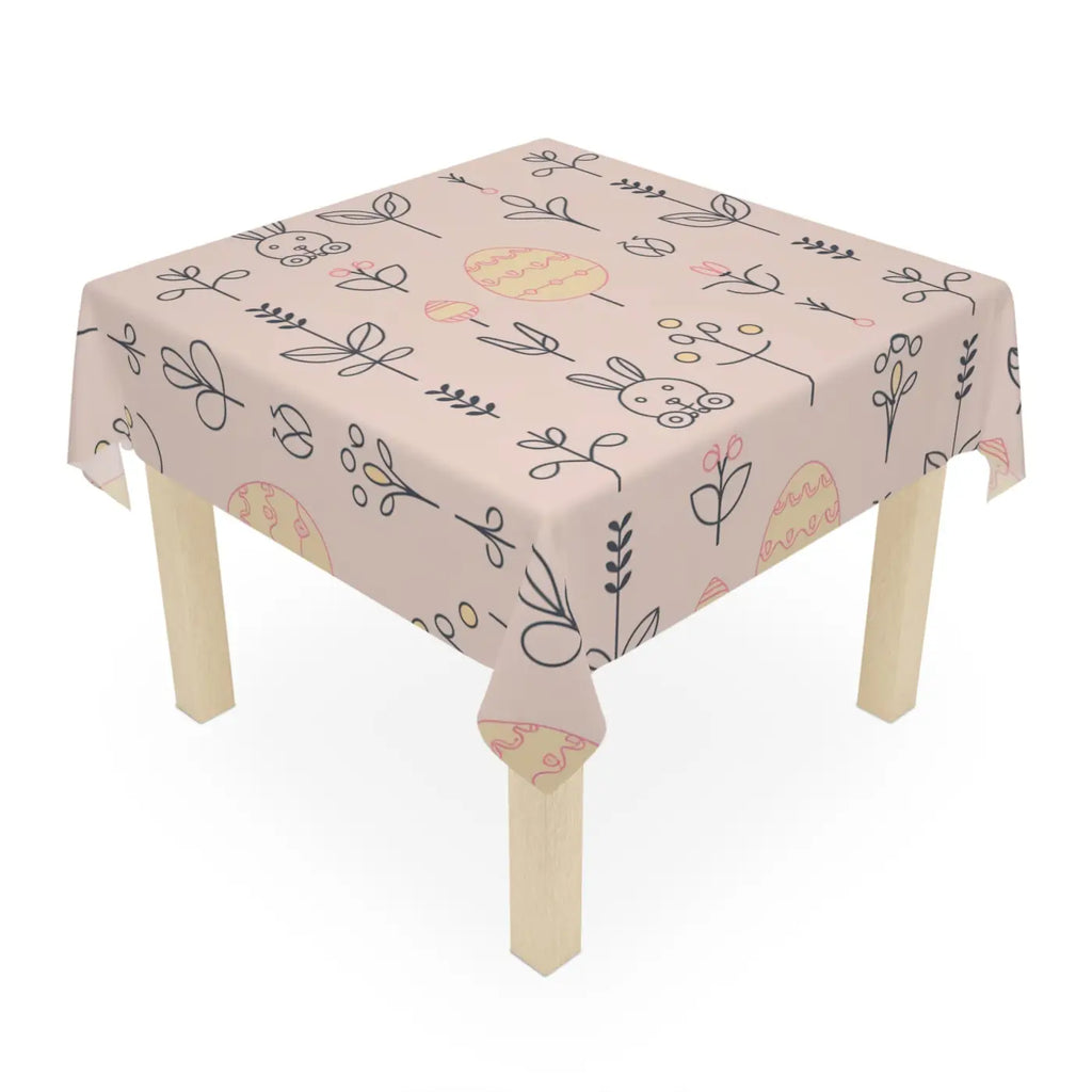 Flora Tablecloth - Pink Easter Egg Home Decor - DipaliZ