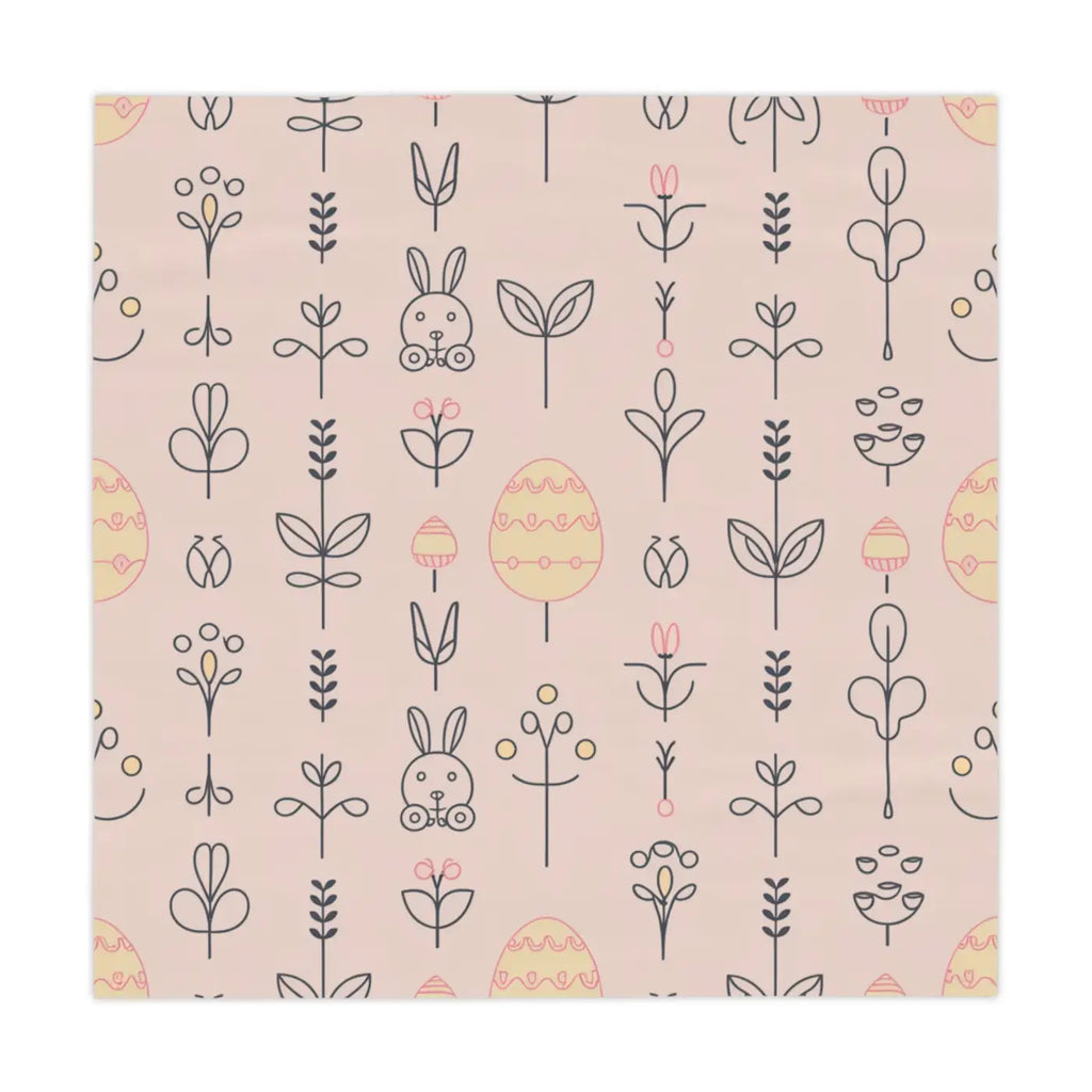 Flora Tablecloth - Pink Easter Egg Home Decor - DipaliZ