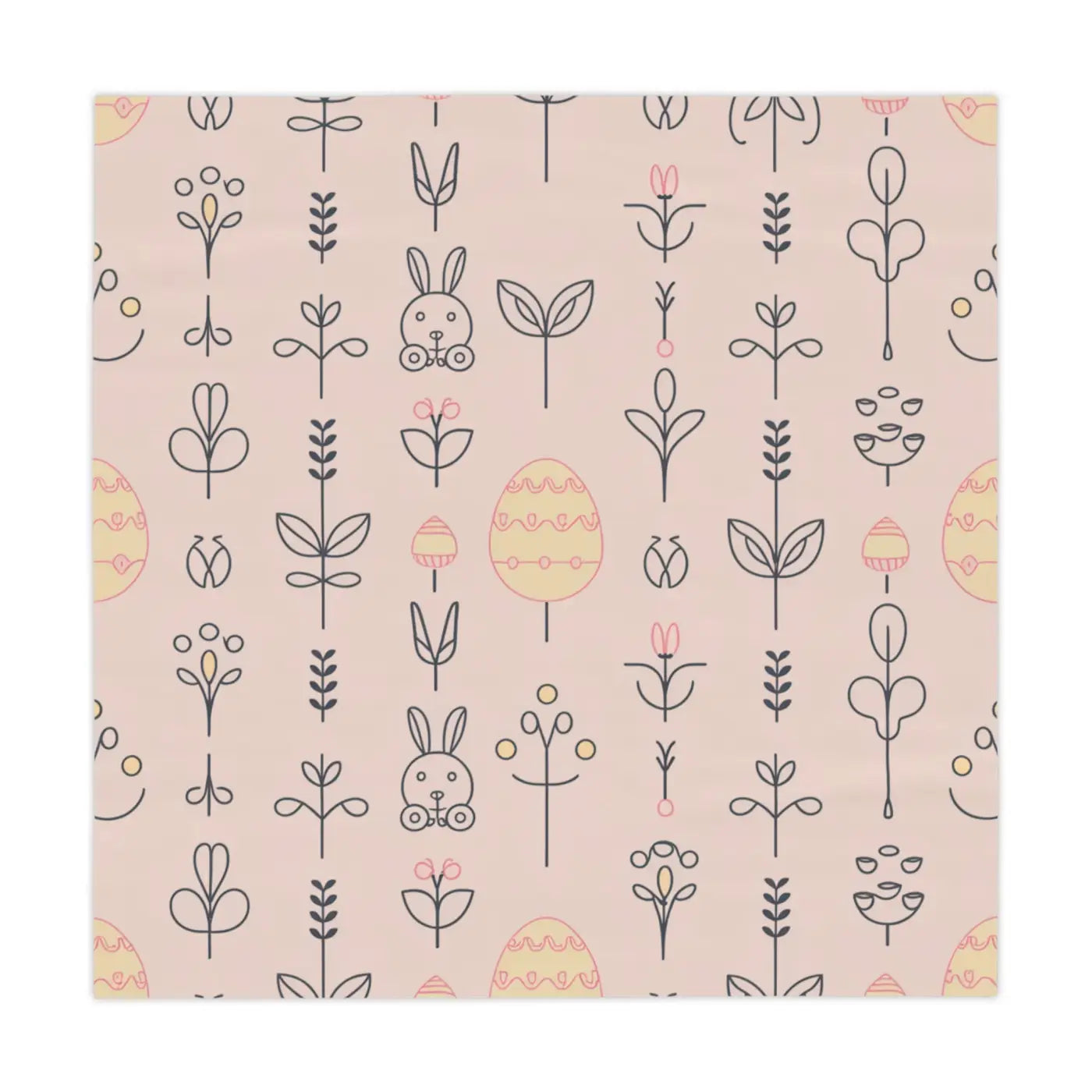 Flora Tablecloth - Pink Easter Egg Home Decor - DipaliZ