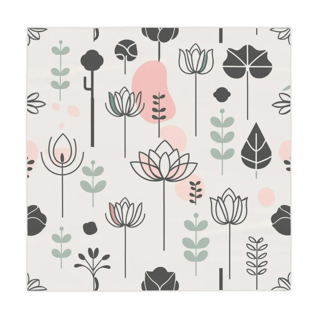 Chic Floral Delight One-Sided Print Tablecloth - Dining Decor - DipaliZ