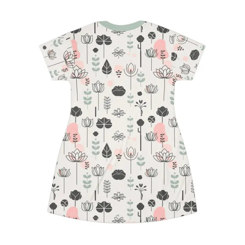Floral Bliss Print Tee Dress - Tagless Comfort Design - DipaliZ