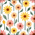 Simple Floral Cotton Fabric - Home Decor and Crafts - DipaliZ
