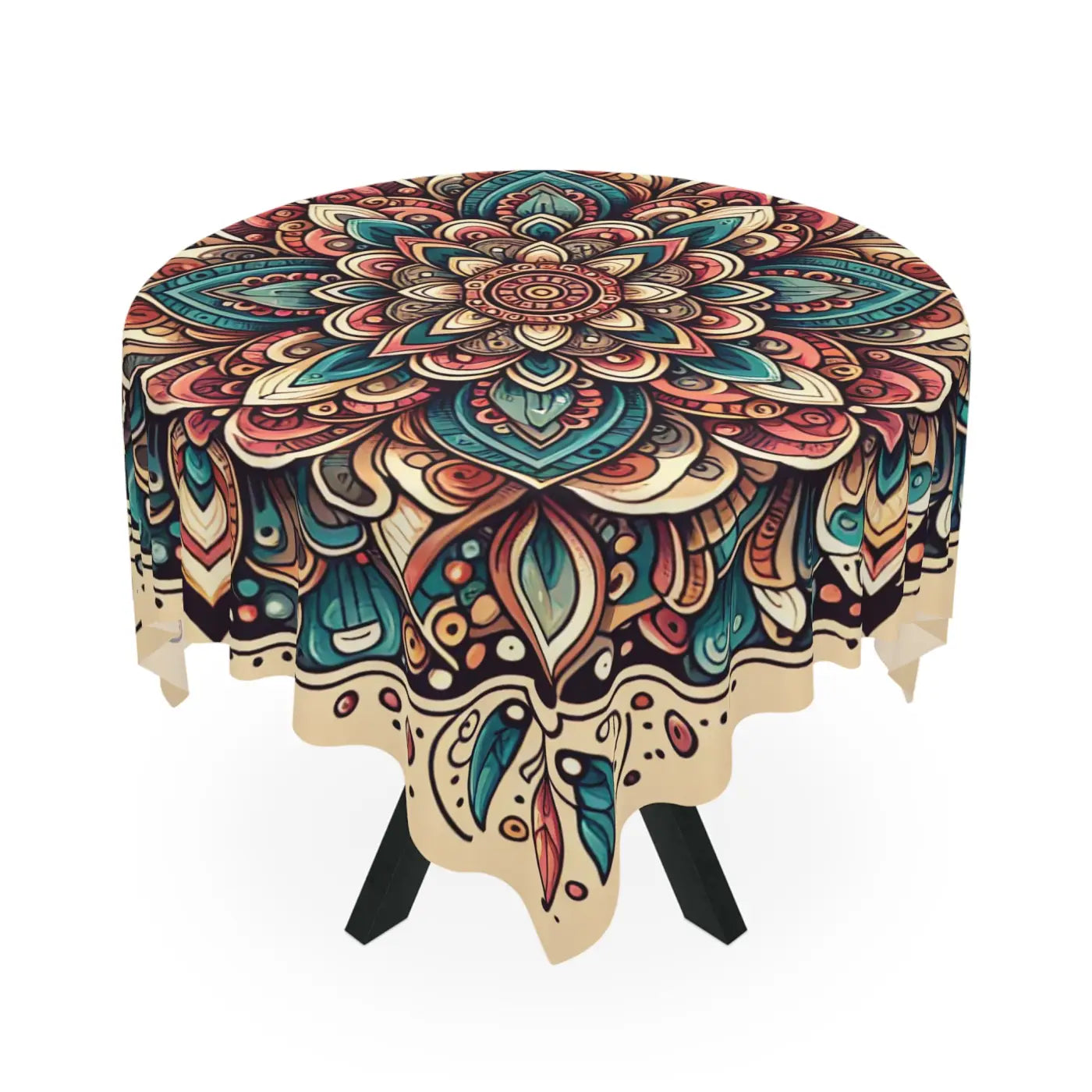 Geometric Oasis Tablecloth - Elegant Home Decor One-Sided Print - DipaliZ