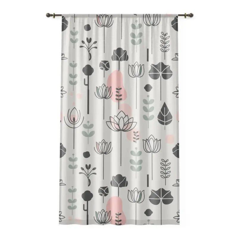 Floral Elegance Curtains - Minimalistic Pattern Design - DipaliZ