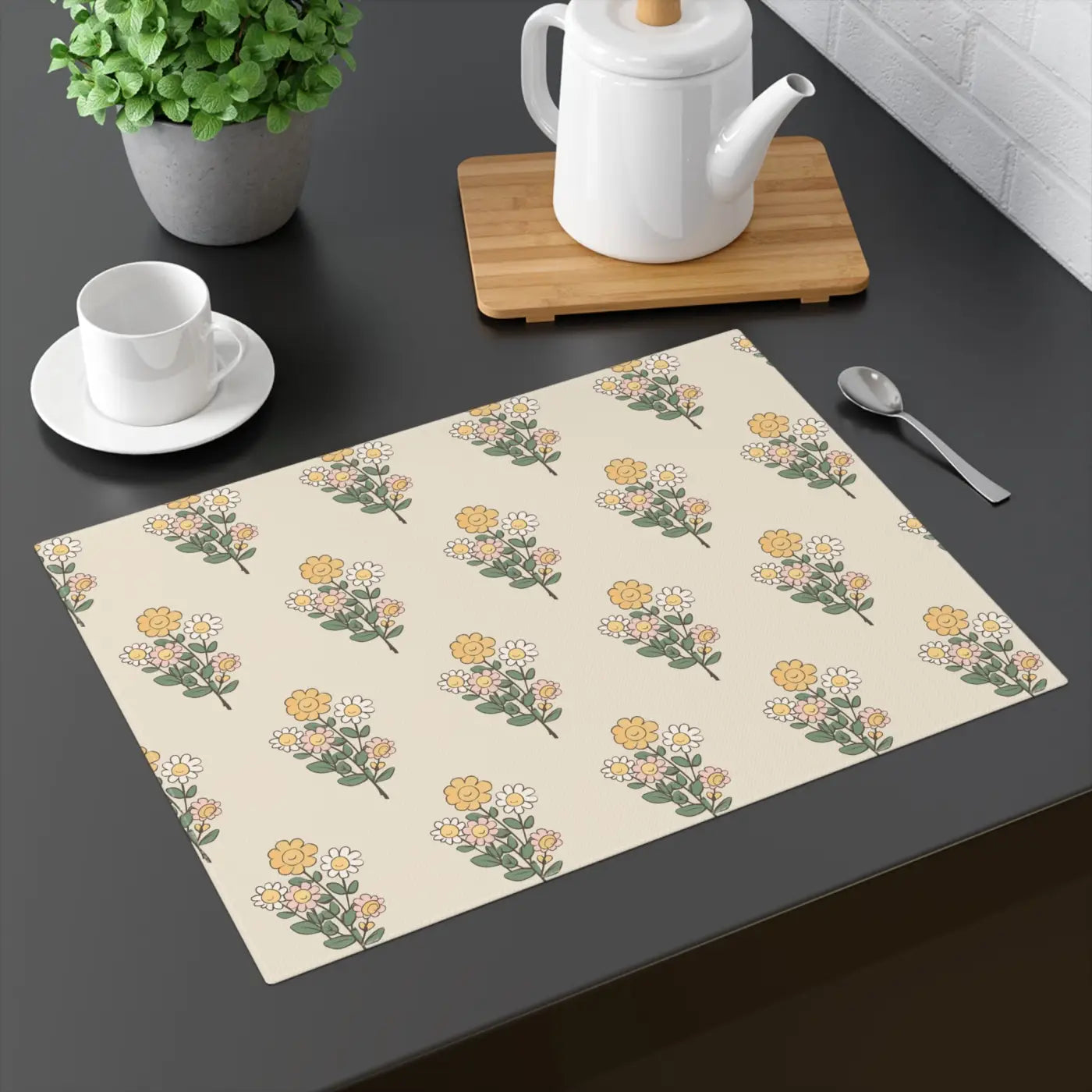 Floral Cotton Placemat - Eco-Friendly Table Decor - DipaliZ