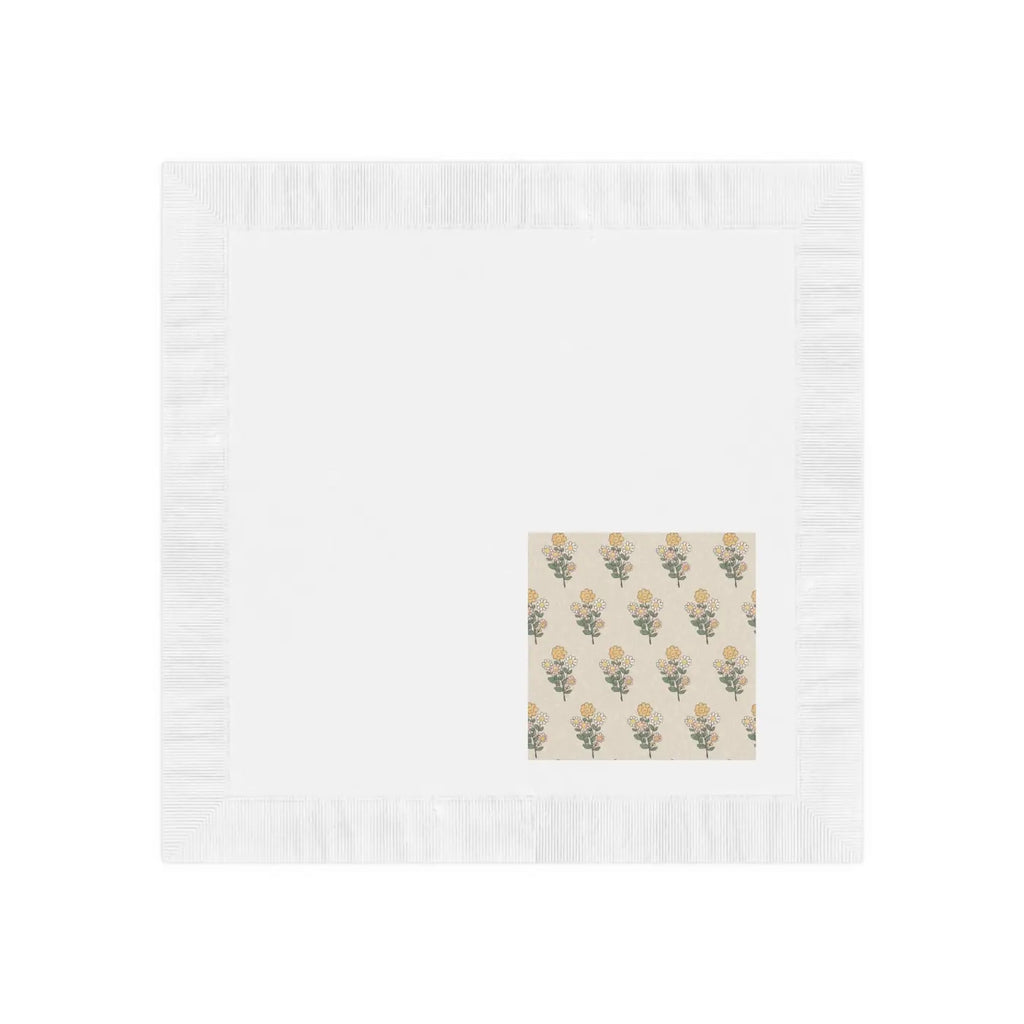 White Coined Paper Napkins - Elegant Party Essential - DipaliZ