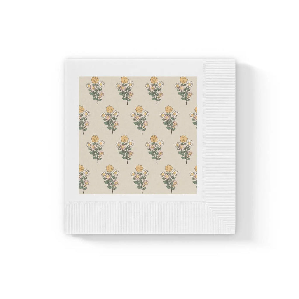 White Coined Paper Napkins - Elegant Party Essential - DipaliZ
