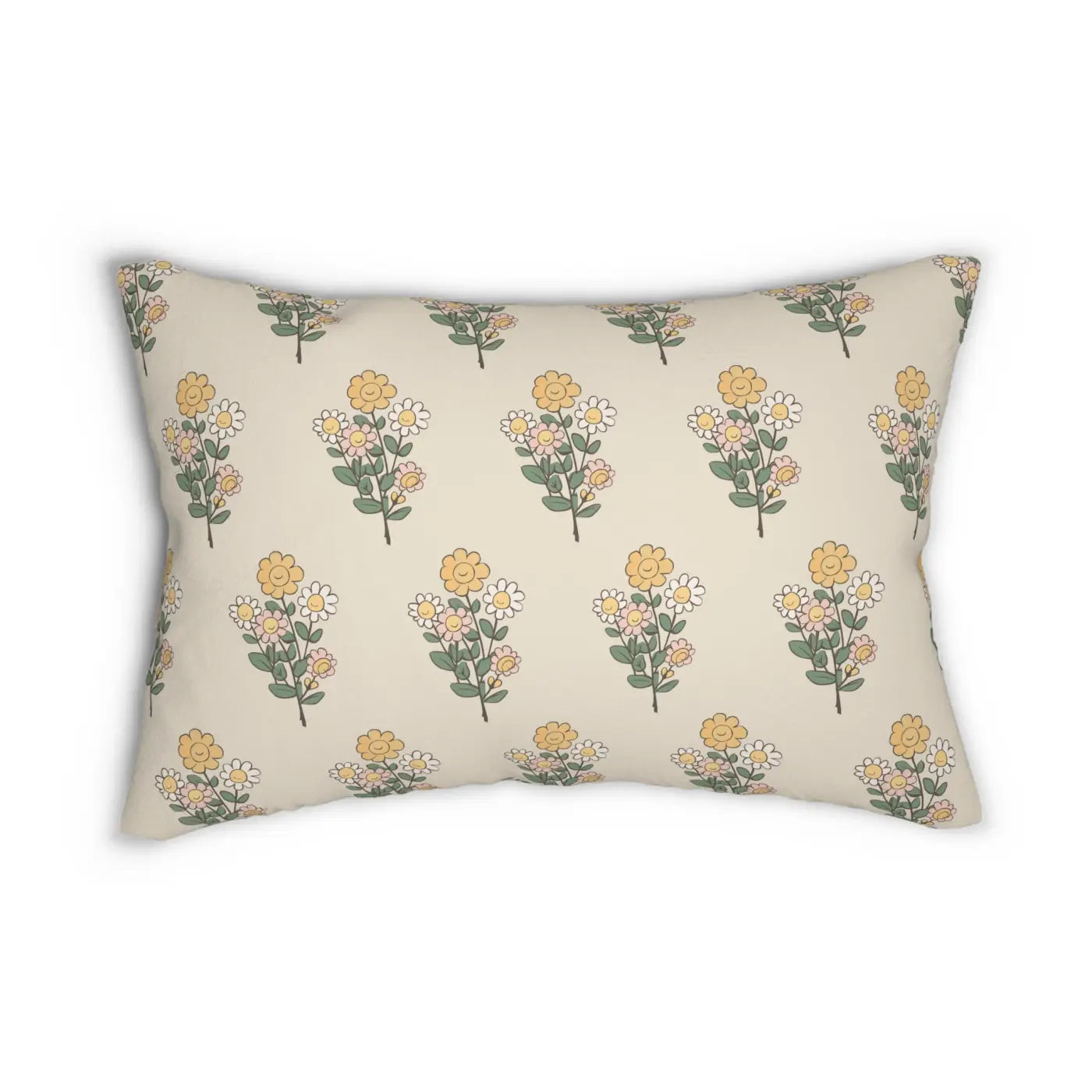 Farmhouse Floral Spun-Polyester Lumbar Pillow - Home Decor - DipaliZ
