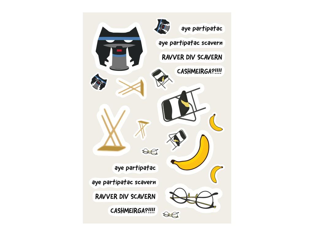 CalebCity “Cashmeirga?!” Sticker Sheet – 24-Piece Meme Decal Set (5x7")