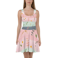 Skater Dress - Simple Flower Pattern Elegance - DipaliZ