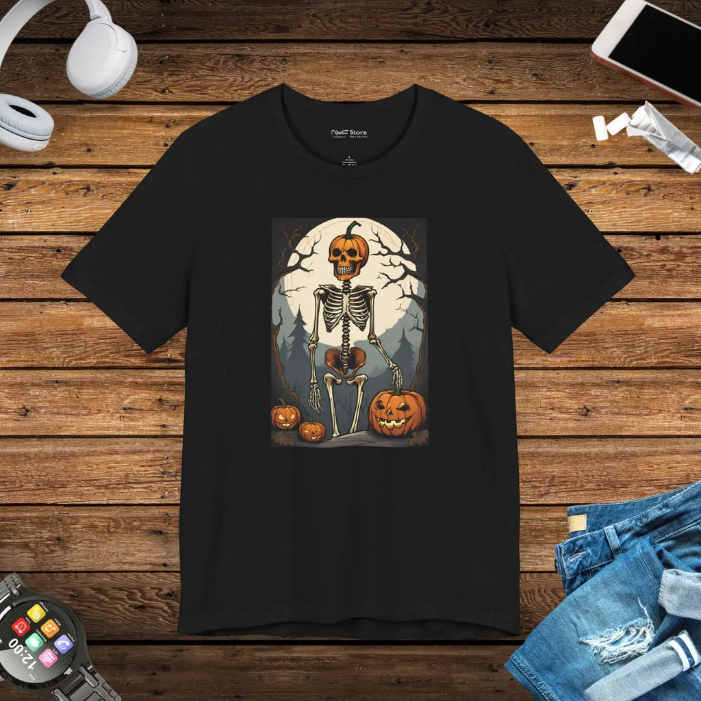 Playful Skeleton Unisex Jersey Short Tee - Halloween - DipaliZ