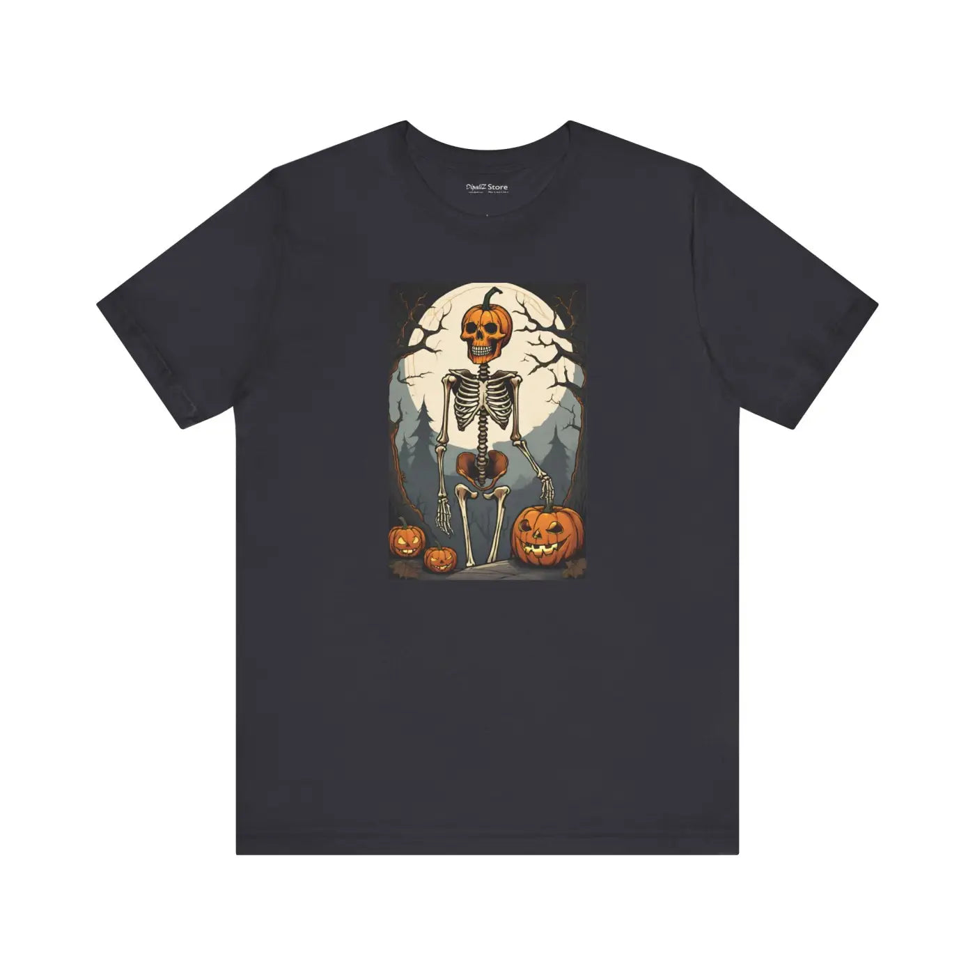 Playful Skeleton Unisex Jersey Short Tee - Halloween - DipaliZ