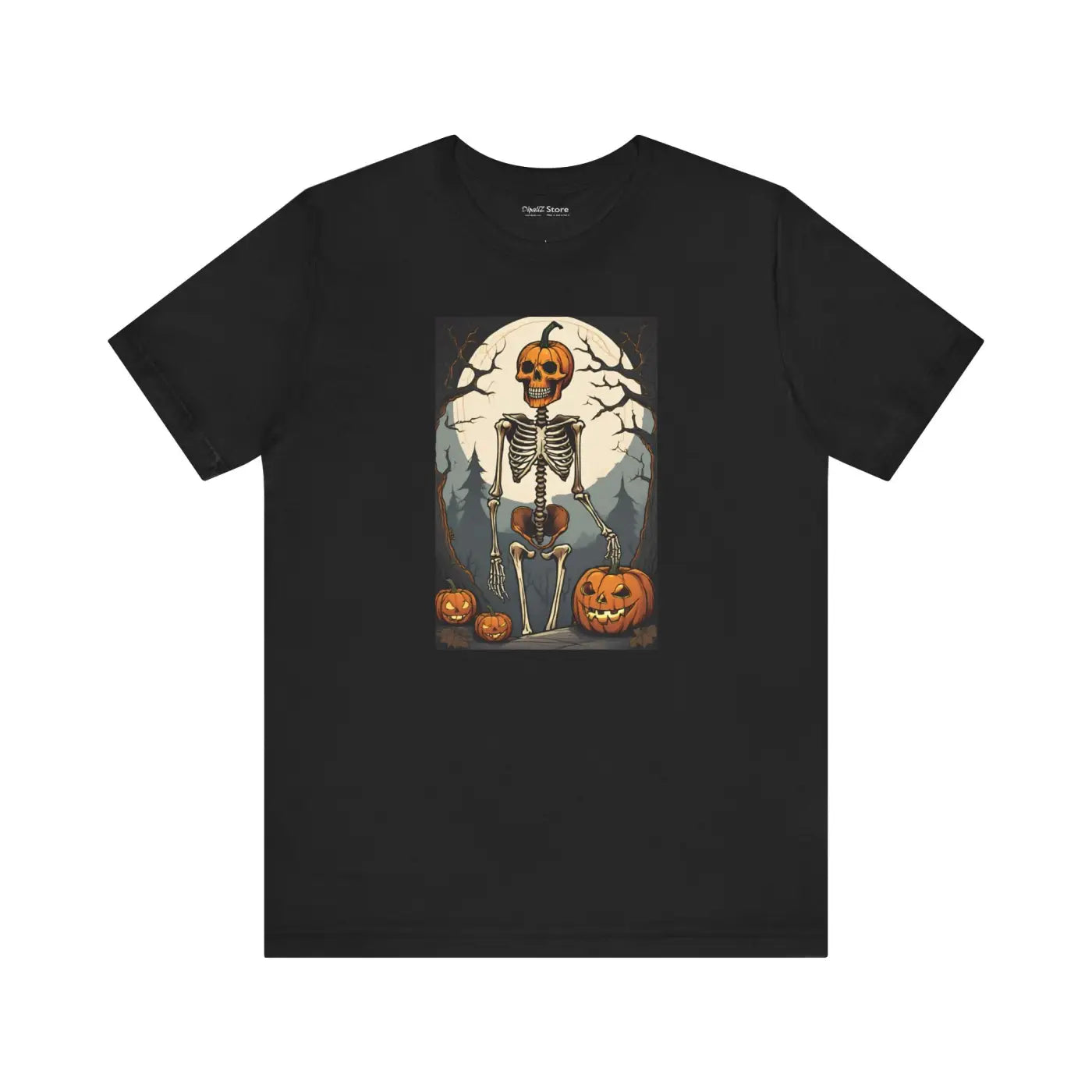 Playful Skeleton Unisex Jersey Short Tee - Halloween - DipaliZ