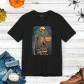 Spooky Season Tee - Cool Skeleton Jack O Lantern Design - DipaliZ