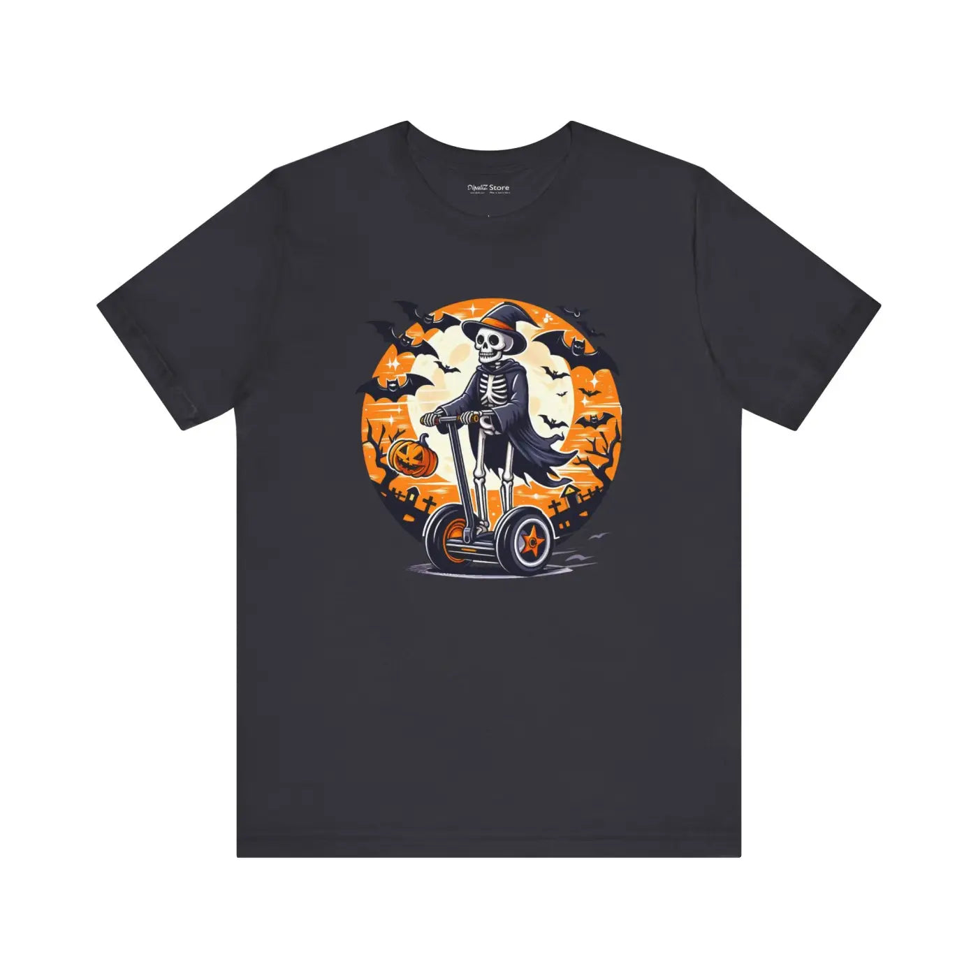 Spooky Skeleton Segway Tee - Hauntingly Cool Unisex Jersey - DipaliZ