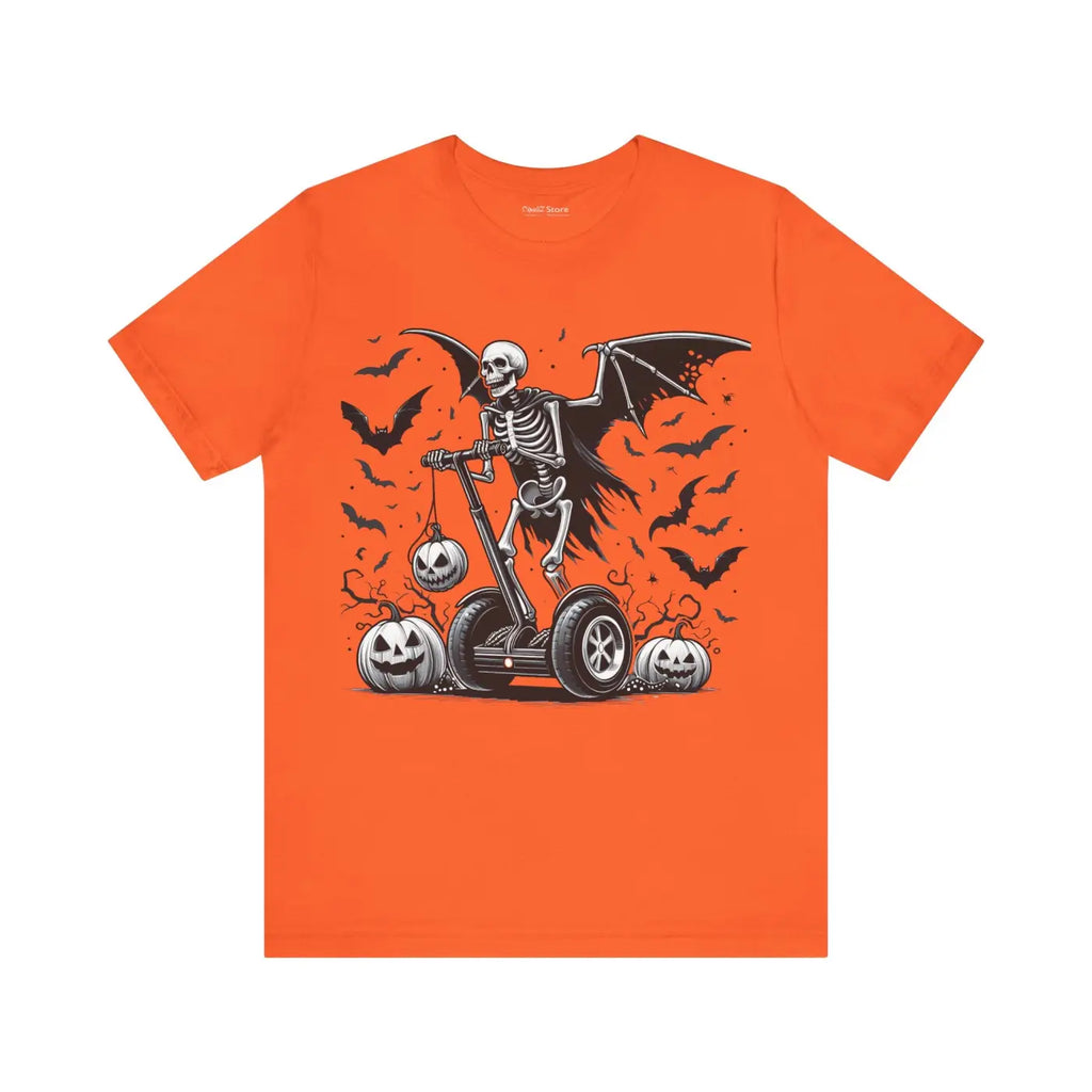 Winged Skeleton Unisex Tee - Halloween Segway Design - DipaliZ