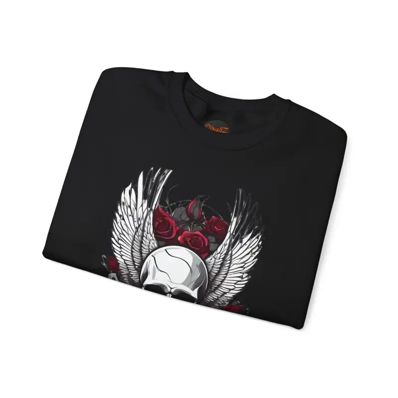 Spooky Skulls and Roses Heavy Blend Crewneck - Halloween - DipaliZ